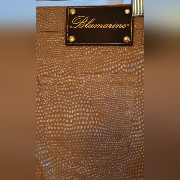 * * BLUMARINE SPARKLE STRETCHY DESIGNER JEANS - Picture 4 of 8